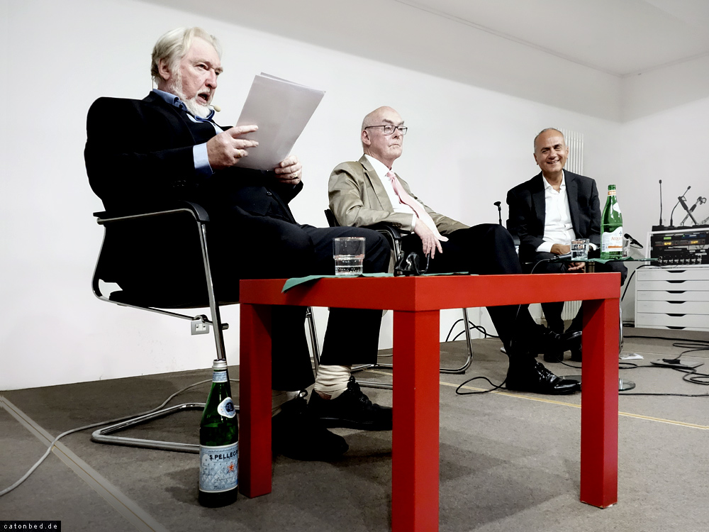 Felix von Manteuffel, Dieter Richter und Luigi Reitani, Leiter des Instituto italiano di Berlino