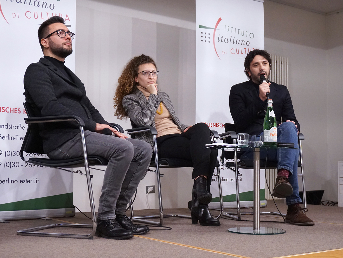 Nicola Ragone, Dott.ssa Michela De Riso e Luigi Vitelli all' Instituto italiano di Berlino