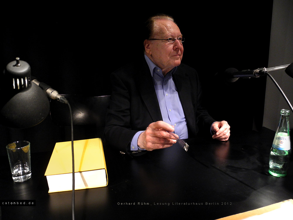 Gerhard Rühm, Juli 2012 Berlin