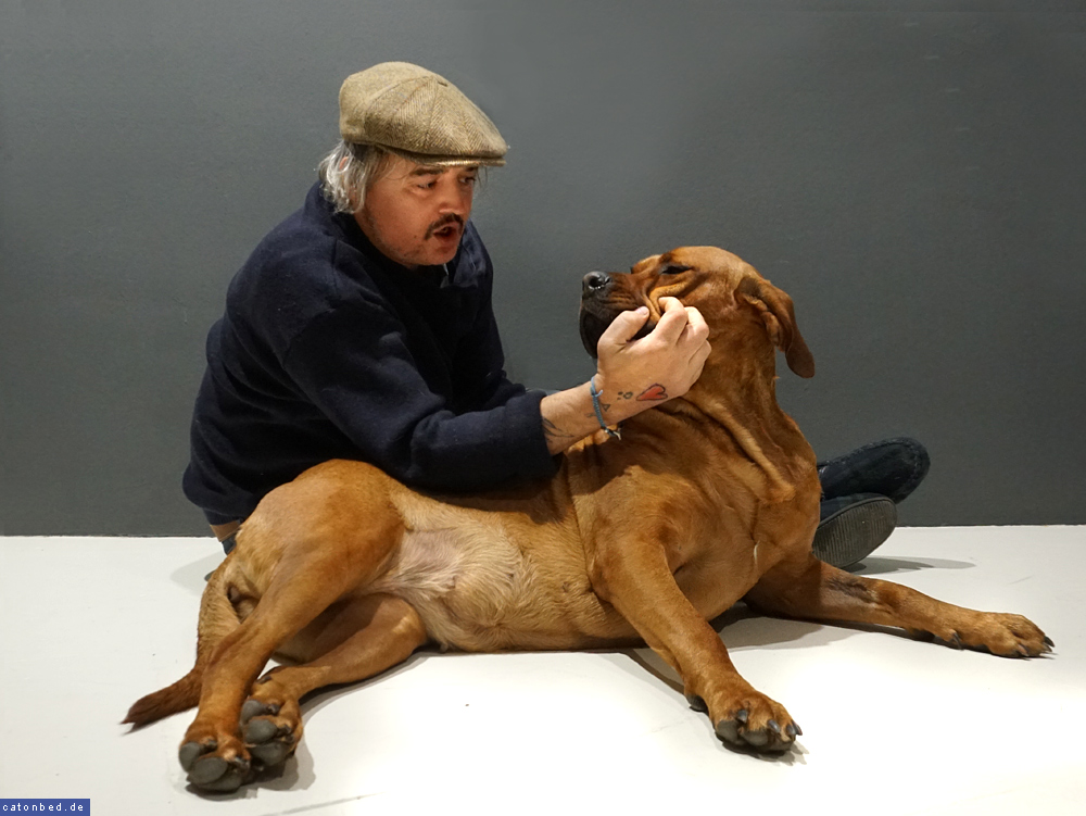 Peter Doherty with his dog