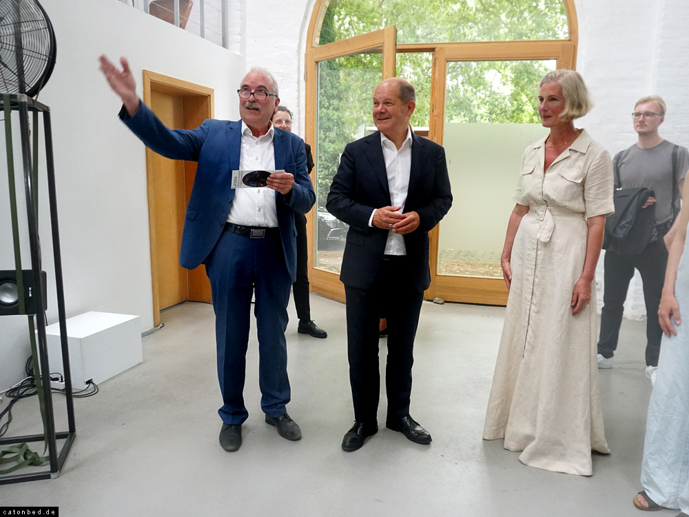 Empfang von Olaf Scholz, Kanzler der Bundesrepublik im Kunsthaus Potsdam