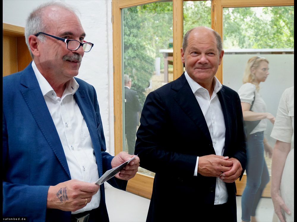 Empfang von Olaf Scholz, Kanzler der Bundesrepublik im Kunsthaus Potsdam