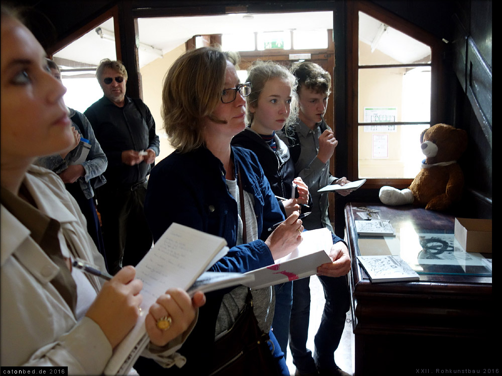 XXII. Rohkunstbau, 2016 und Barbara Bongartz, Autorin in der Camarostiftung, Berlin, 2016