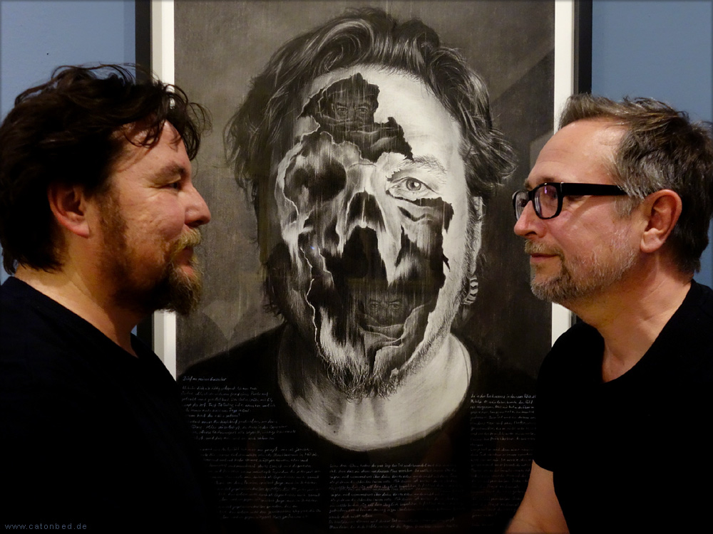 Tom Wagner und der Künstler Michael Streun