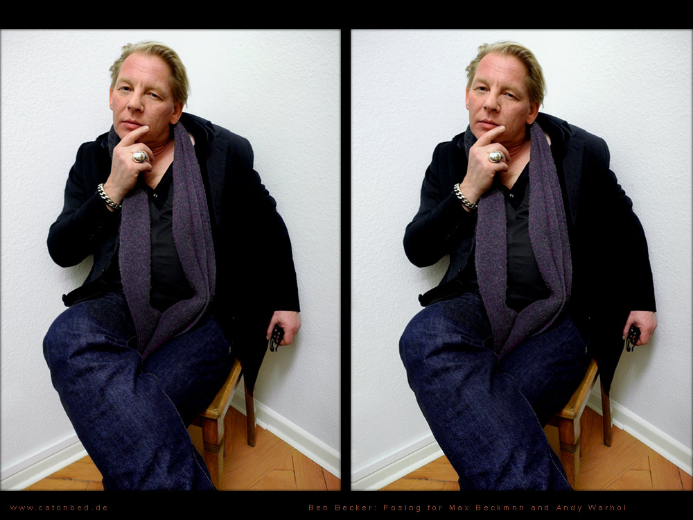 Ben Becker: Posing for Beckmann and Andy Warhol: Foto Catonbed.de