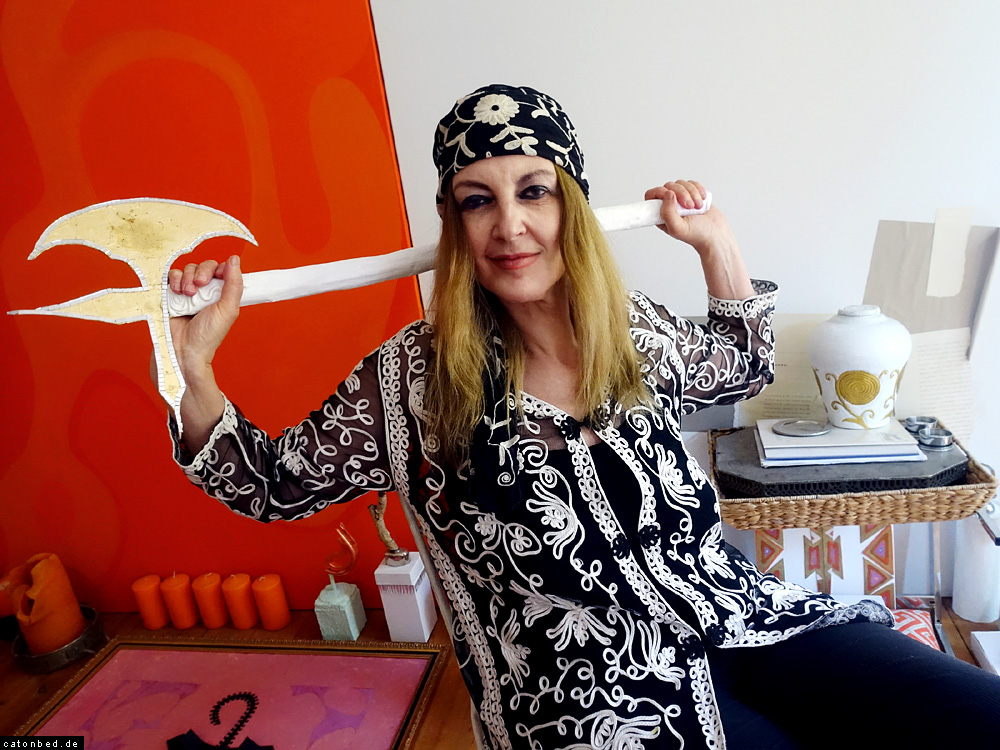 Gaga Nielsen in ihrem Atelier