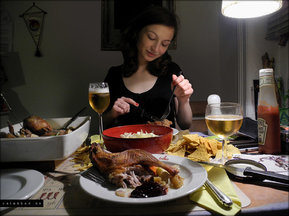 Weihnachtsessen mit Lucy 2011